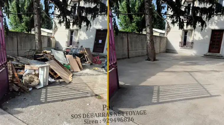 Débarras avant/après d’une entrée d’immeuble