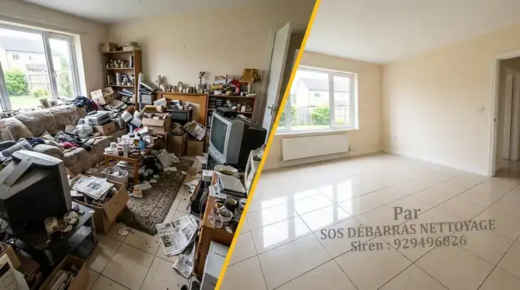 Débarras avant/après d’un séjour de pavillon