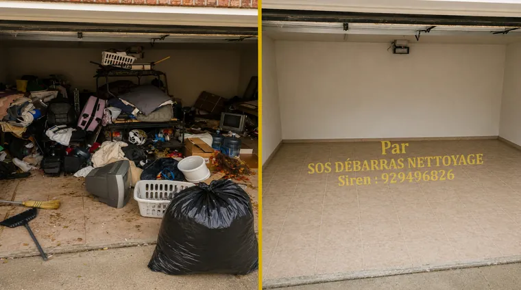 Débarras avant/après d'un séjour à Paris 13e : meubles et affaires retirés, sol dégagé