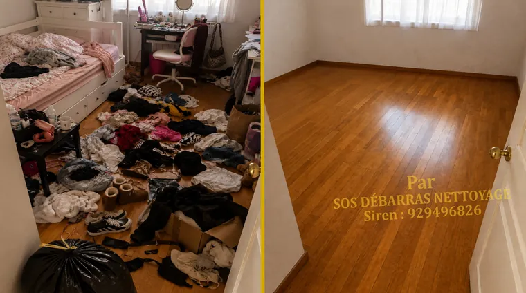 Débarras avant/après d'une cave à Paris 16e : encombrants et cartons évacués, cave rendue praticable